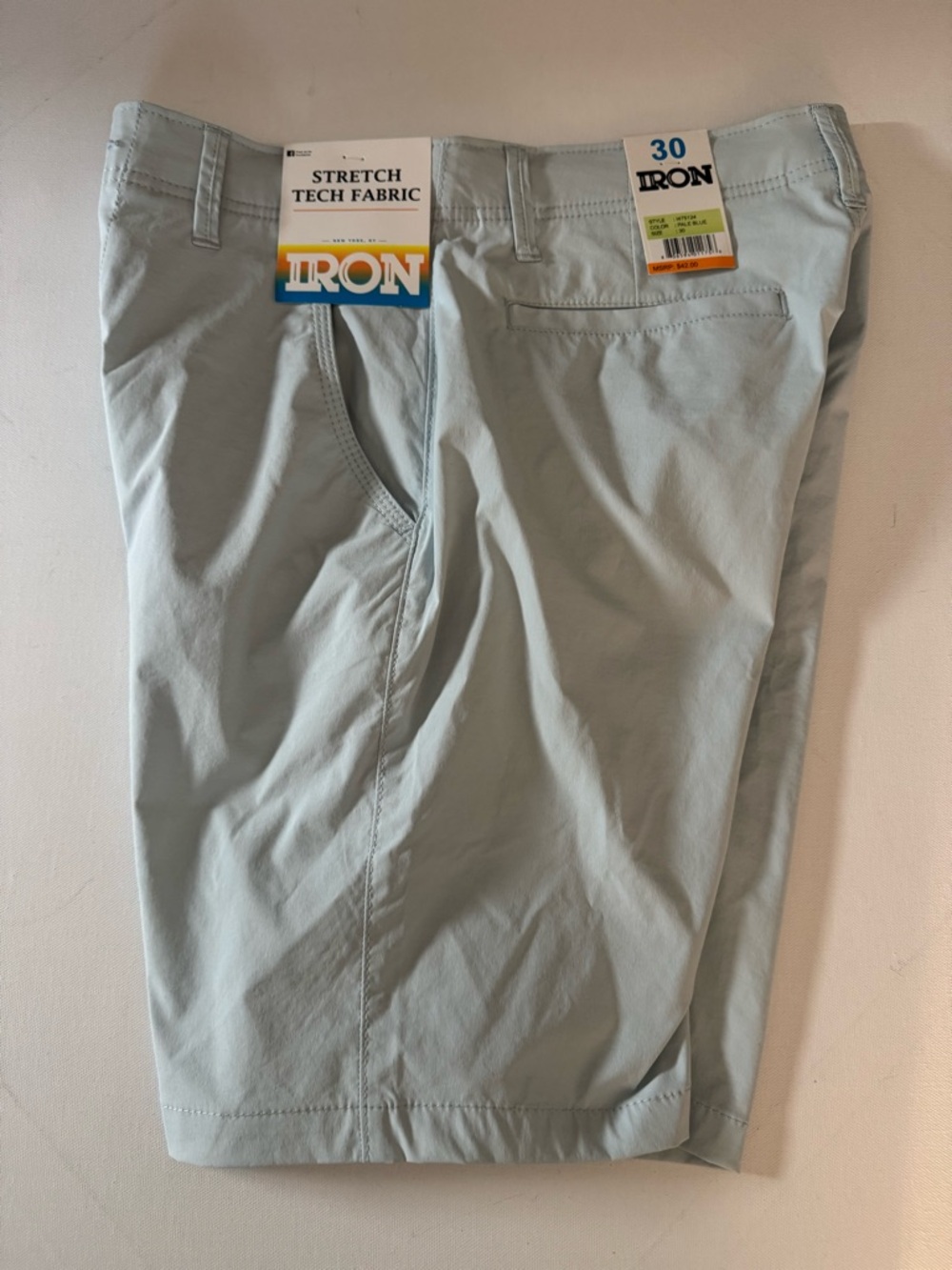 Iron Tech Shorts Mens 30 Light Blue